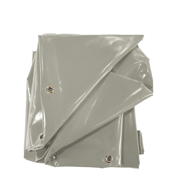 Bâche Remorque 110x90x10 Cm PVC 640g/m² Grise - Fabrication Française Étanche